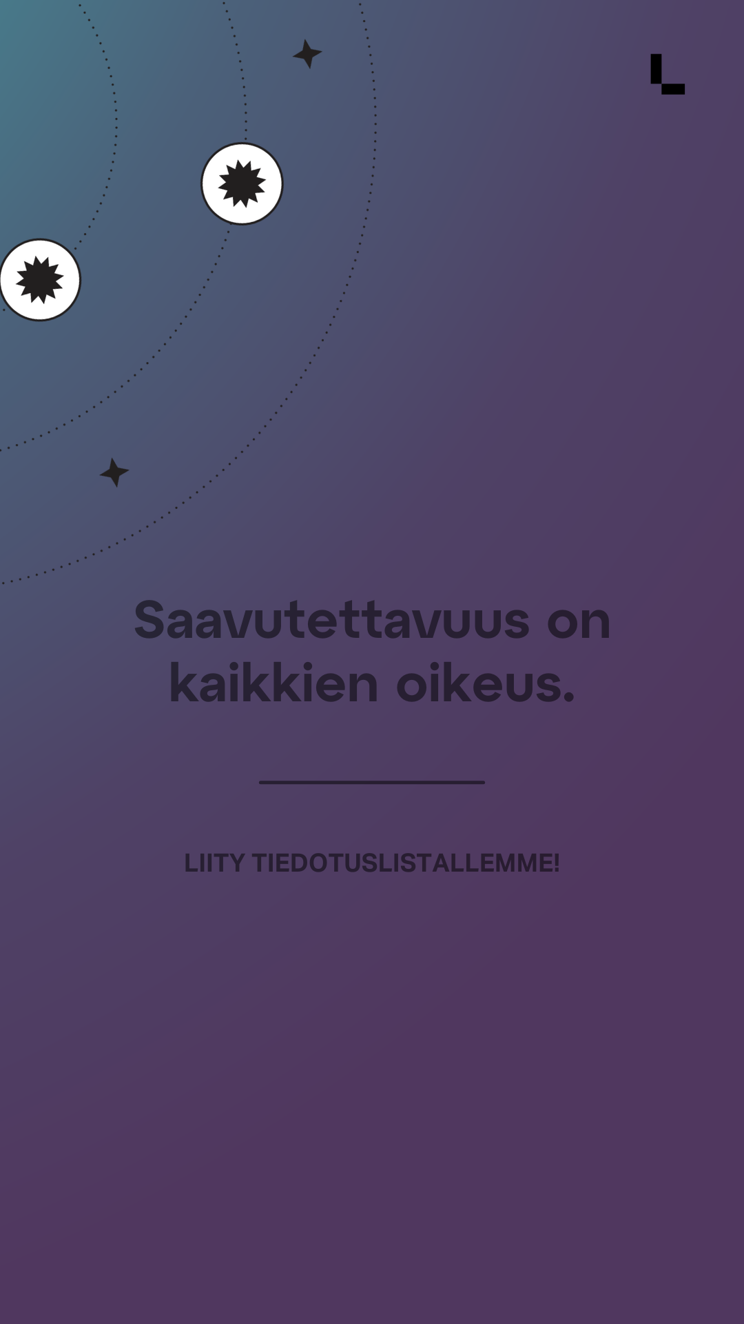 saavutettavuus on kaikkien oikeus